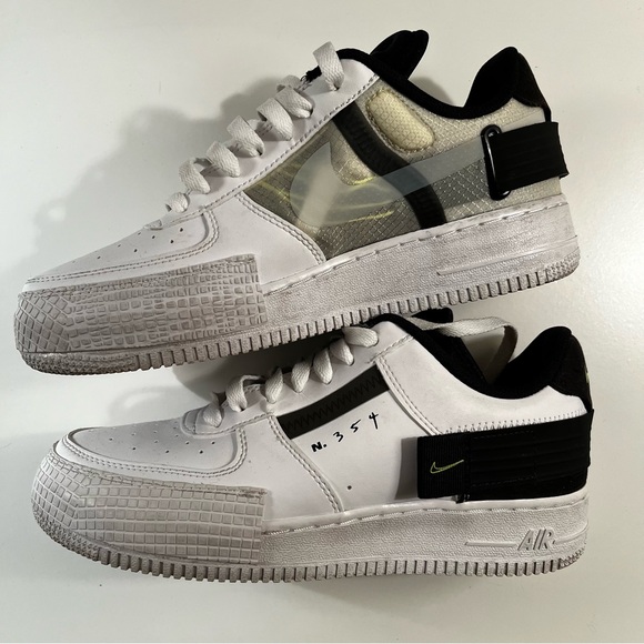 Air Force 1 Type GS 'White Black Volt size 6.5 - Picture 4 of 10